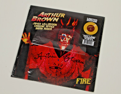 Arthur Brown ''Fire'' Limitierte Yellow 7 Zoll Vinyl original signiert