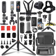 Accessories Kit for Insta360 X5,Included Carrying Case with Belt,135Cm Selfie St
