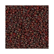 Miyuki Seed Beads 94513/11-4513 11/0 Opaque Picasso Red 24g