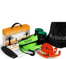 Slackline Kit for Kids and Adults - 57 ft Balance Rope with Training Line