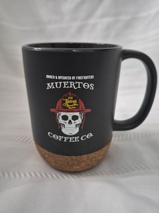 Muertos Coffee Co. Detroit Mug Cup Ceramic Cork Bottom EXC
