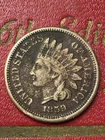 1st Year ISSUE  RARE 1859 Copper Nickel Indian Head Cent Penny- VF/XF Details
