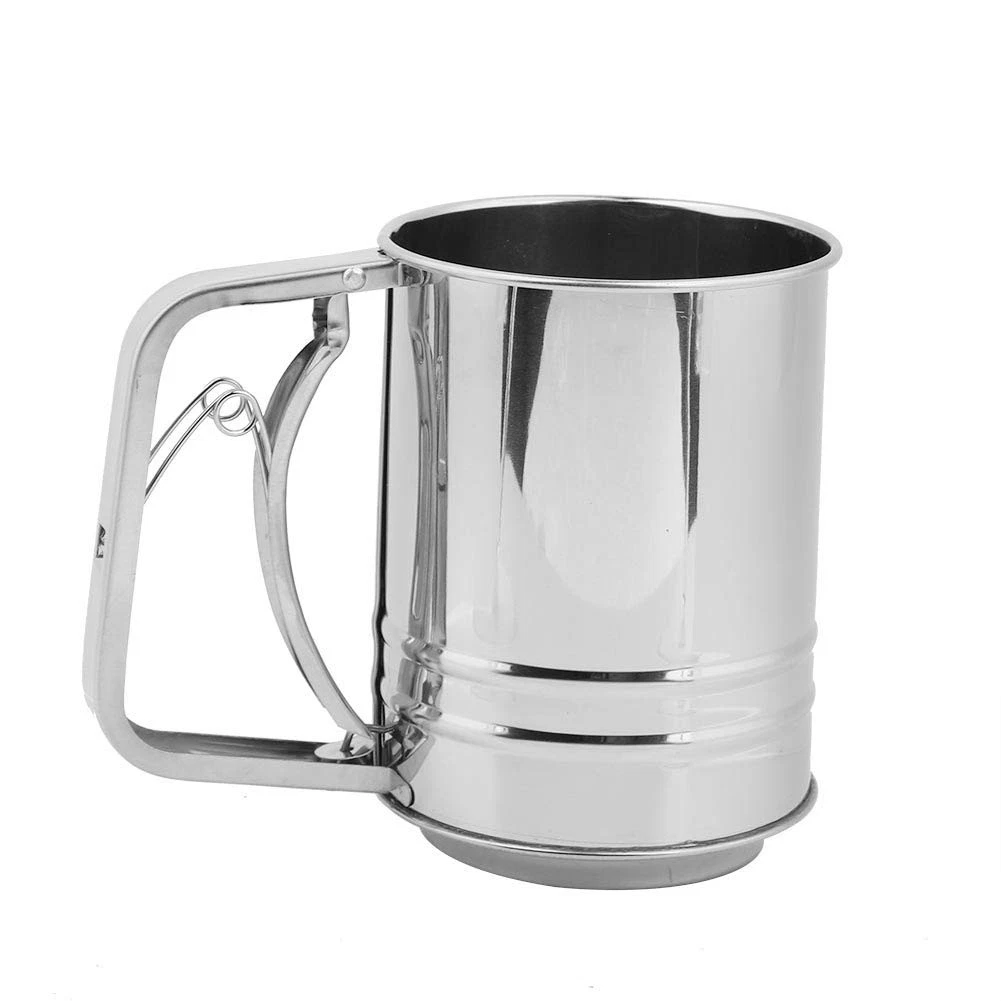 1 Set Flour Sifter, Stainless Steel Fine Mesh Flour Sieve for Baking, Cooking...