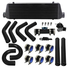 2.5" 63mm Universal Intercooler + Alloy Pipe Hose + BOV Turbo Blow Off Valve Kit