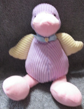 Dakin corduroy plush duck rattle 9"