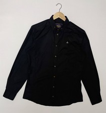 Vivienne Westwood Man Shirt Black Size 52 / L Stretch Cotton Orb Logo