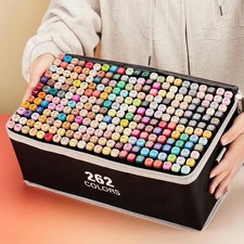 Alcohol Marker Pens Set Dual Tip Art Markers 12 168 Colors Sketch Drawing Kit