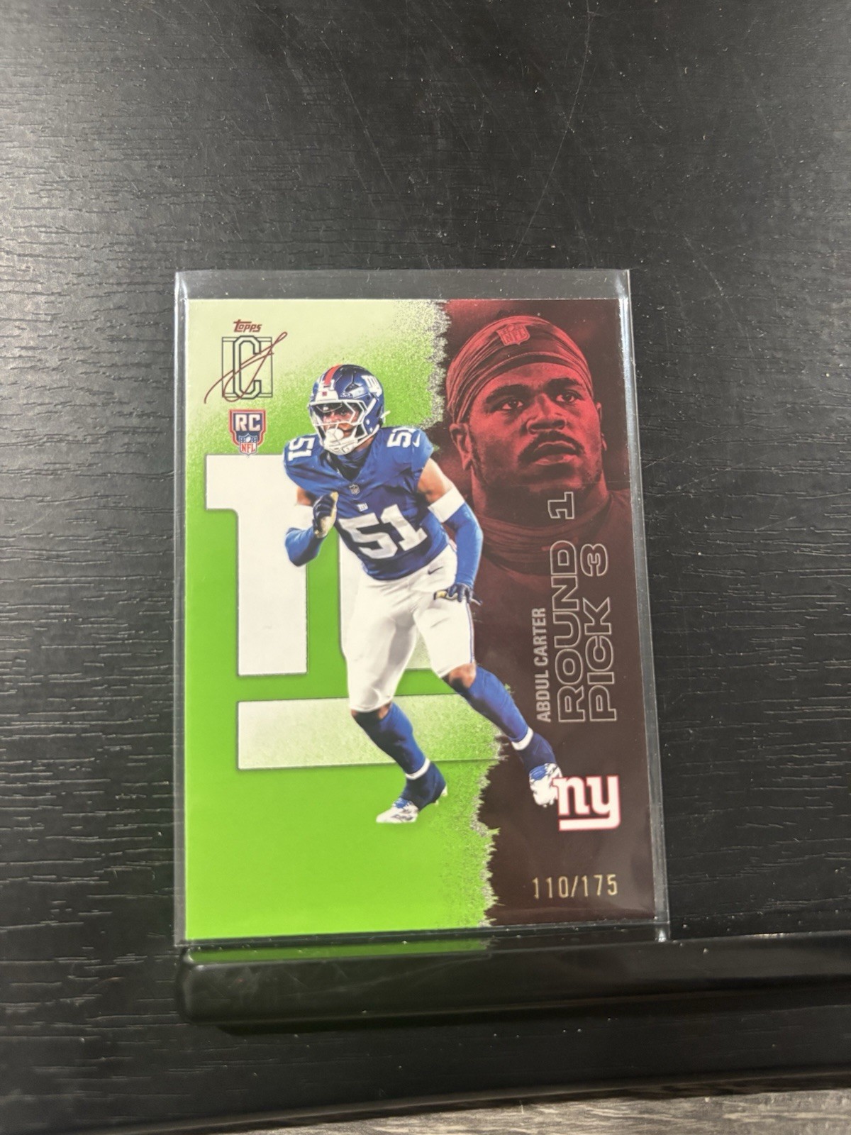 Abdul Carter RC Lime Green /175 #118 2025 Topps Signature Class Giants RC