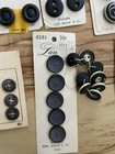 Vintage Lot Of 96 Black White And Gray Buttons Costumers, Lapetite, Etc — photo 6