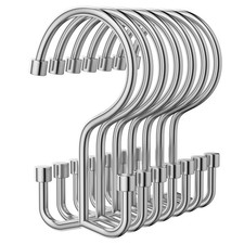 Shower Curtain Hooks, 12 Pcs Shower Curtain Rings, Durable Silver Shower Curt...