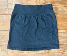 Brandy Melville Black Mini Skirt One Size Stretch Cotton Basic