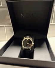 Movado Museum Black and Gold Womens Watch