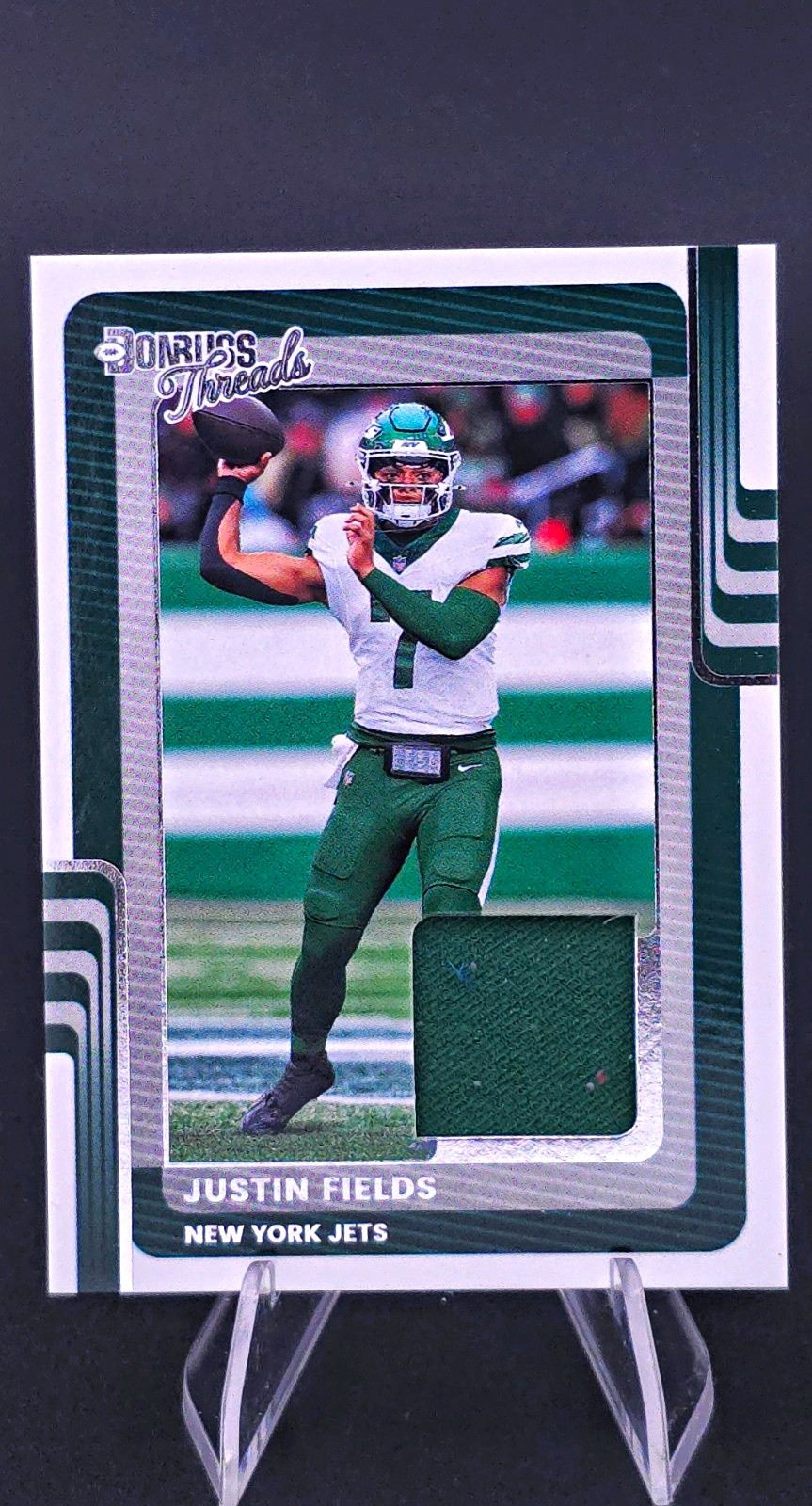 Panini Donruss 2025 Donruss Threads Memorabilia Justin Fields #DTH-JFS Jets