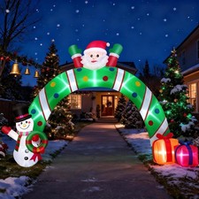 10.3Ft Christmas Inflatable Archway Outdoor Decoration, Blow up Giant Christmas