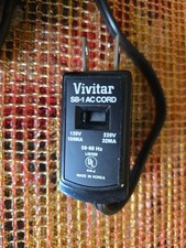 Vintage Vivitar SB-1 AC Poer Cord For 152, 252, 253 Electronic Flash Units
