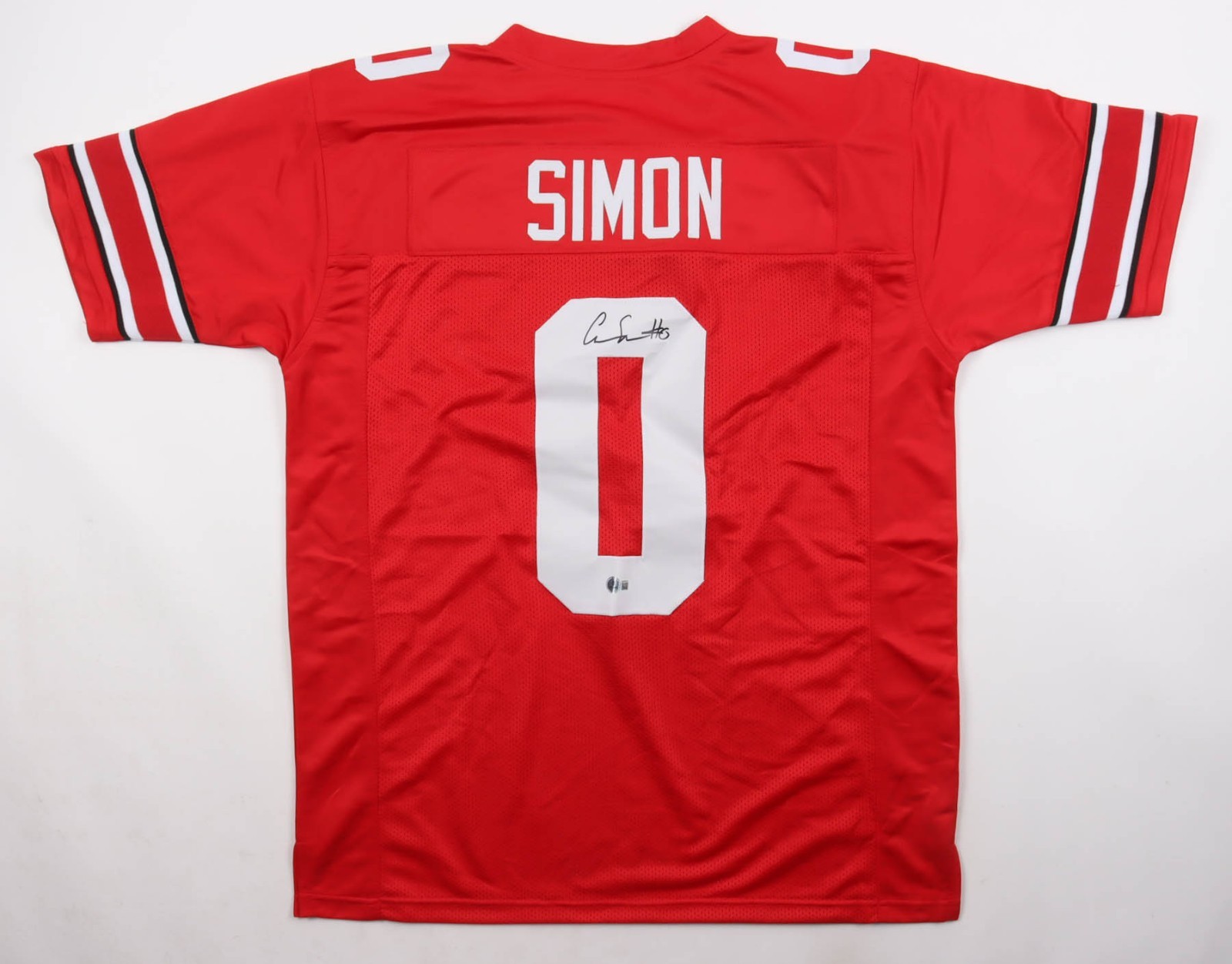 CJ Donaldson Autographed Signed Ohio State Buckeyes Cody Simon Jersey (Beckett) Arizona Cardinals L.B. 