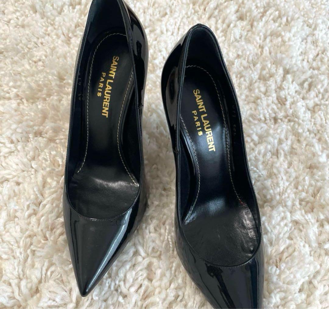 Autentiche decolte Yves Saint Laurent tacco a spillo nere taglia 35 5 donna