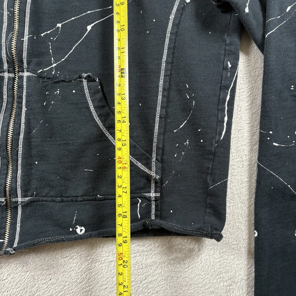 Sudadera con Capucha Estilo Affliction Para Mujer’s M Negra Calavera Dragón AOP Gótico Cremallera Y2K #1322 Foto 3 de 4