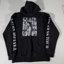 Taylor Swift Hoodie Unisex Medium Black The Eras Tour Graphic Concert Pullover