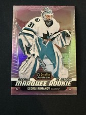 2024-25 O-Pee-Chee Platinum Georgi Romanov Marquee Rookie Sunset #250 Sharks