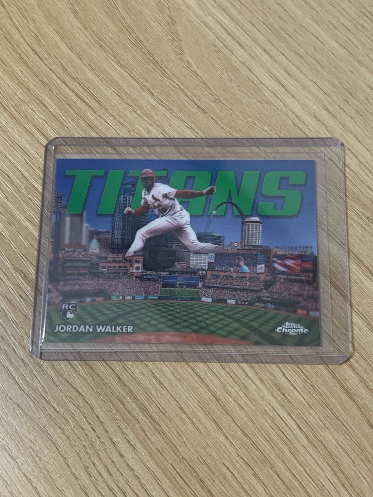 Jordan Walker 2023 Topps Chrome Update ROOKIE #/99 GREEN TITANS RC