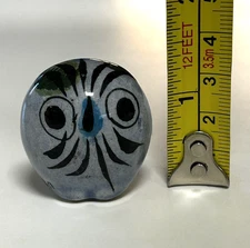 VTG Mini Tonala OWL Mexican Studio Pottery 1.5" tall Folk Art Whimsical Figurine