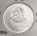 1953 Mexico 5 Pesos Silver — photo from another recent sale
