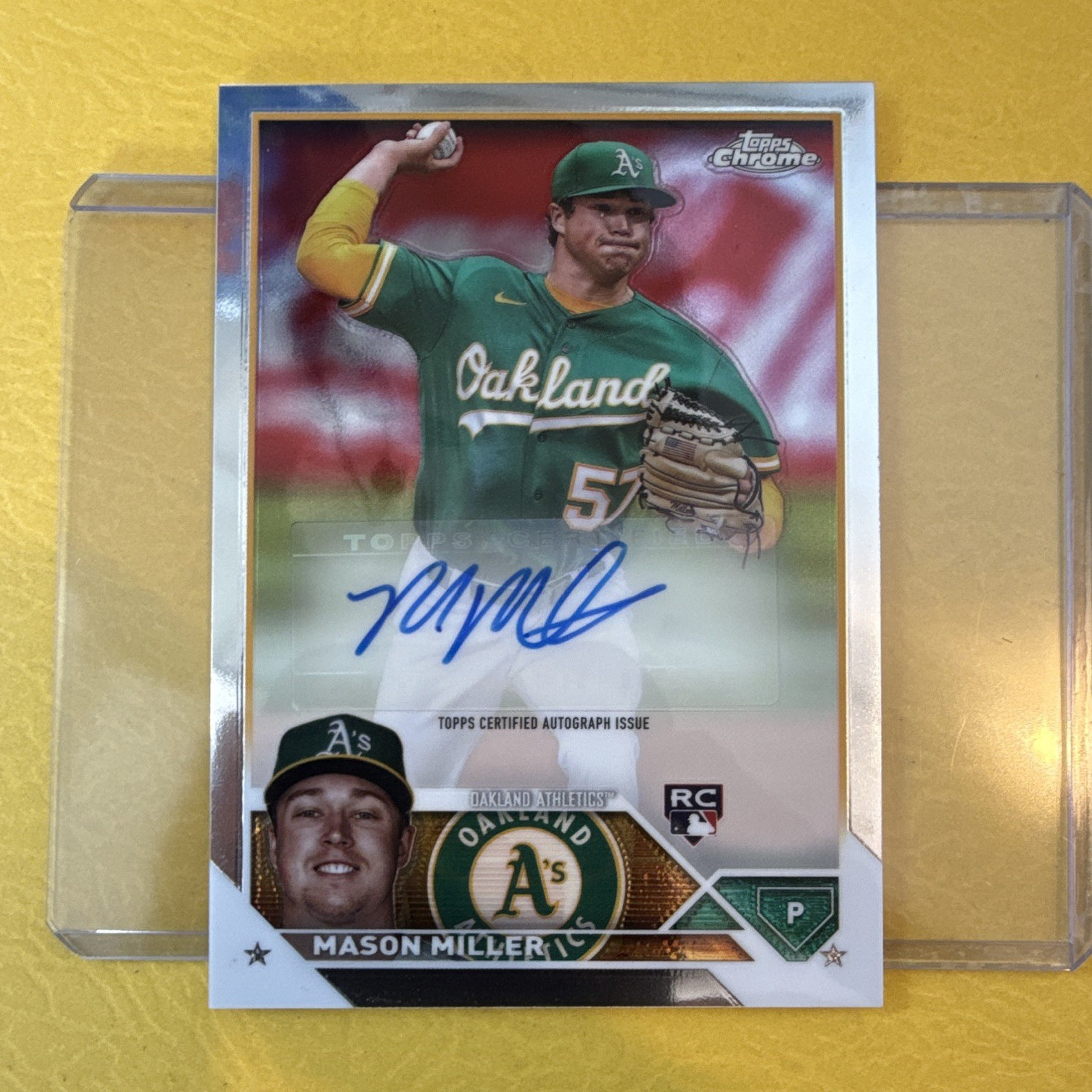 Topps Chrome Update Series 2023 Mason Miller RC Auto Autographs AC-MMI A's