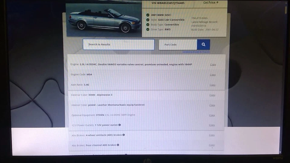 Passenger Front Door Convertible Swivel Door Handle Fits 01-06 BMW 325i 879069 Foto 3 de 4