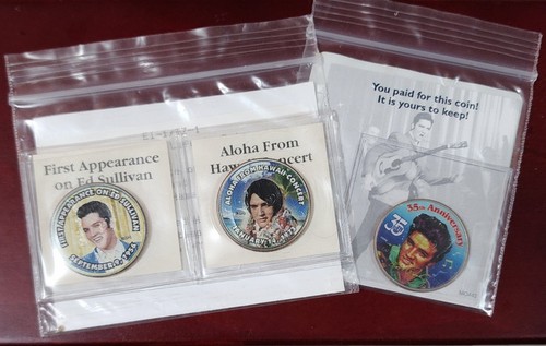 Elvis Coins Aloha From Hawaii Concert, First Appearance on Ed Sullivan Show, 35t