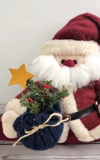 Santa Christmas Door Draft Stopper Window Decor Christmas Tree 24" Wide 