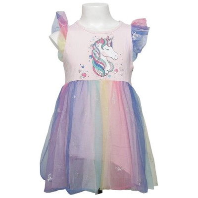 Jxs Neat, Kleid, Größe: 104, Pink/Mehrfarbig, Baumwolle, Print, Mädchen #BM5