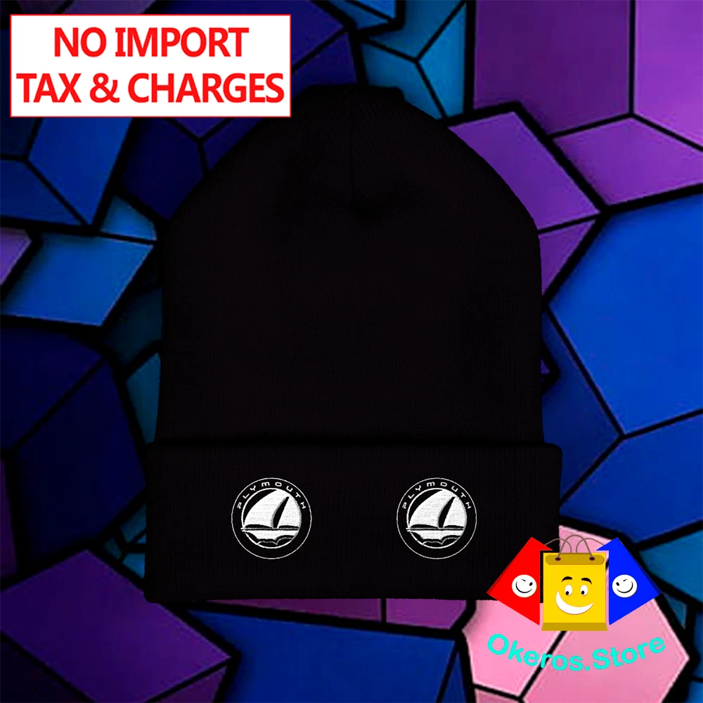 Plymouth Classic Car Adult Winter Black Classic Beanie Hat