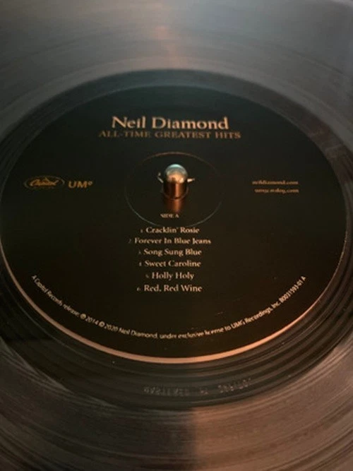 NEIL DIAMOND - ALL TIME GREATEST HITS - 2-LP  - CRYSTAL CLEAR VINYL - LE - NEW! - Image 3 of 4