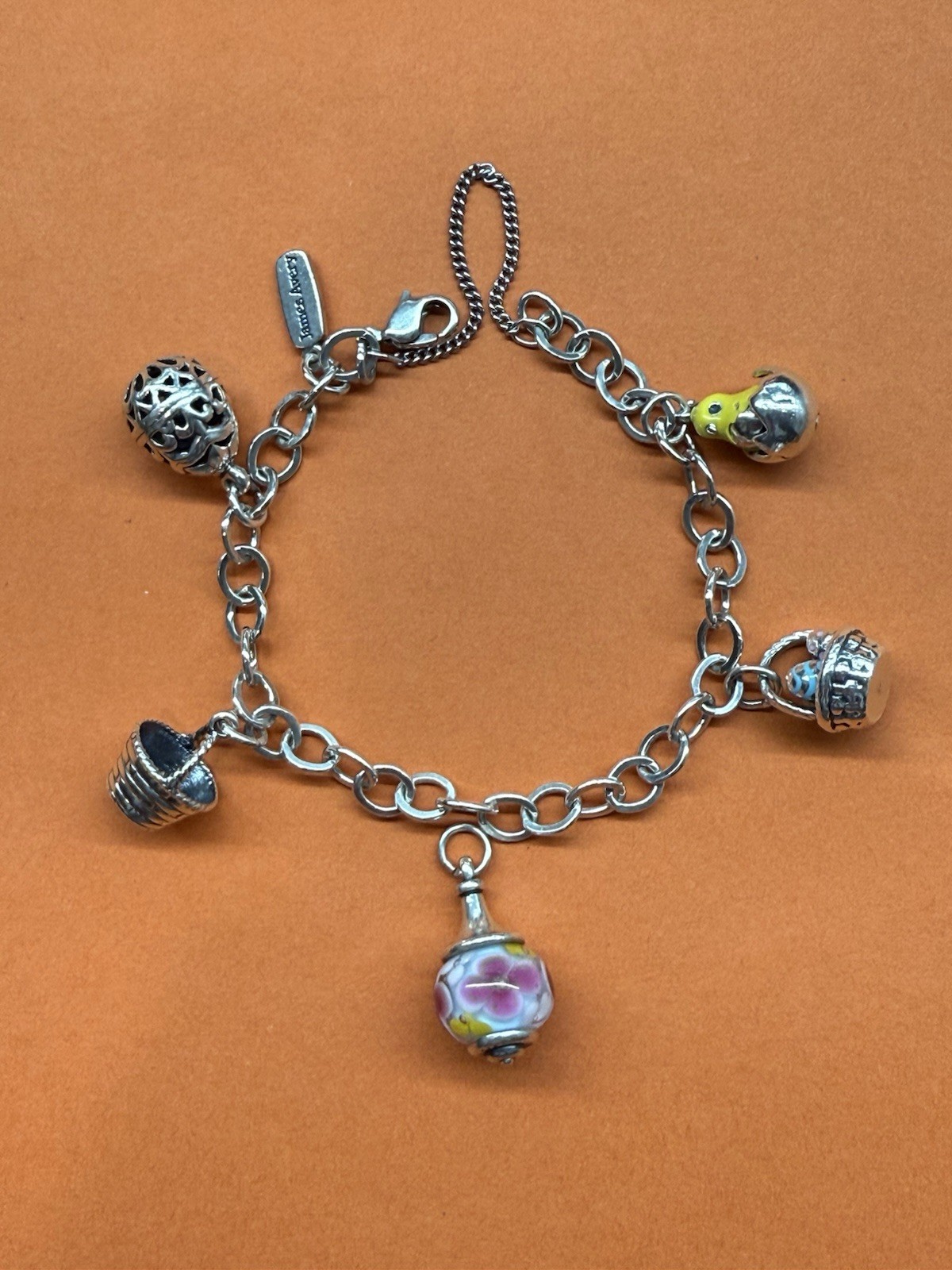 James Avery Silver Custom Easter Themed Bracelet - image 2