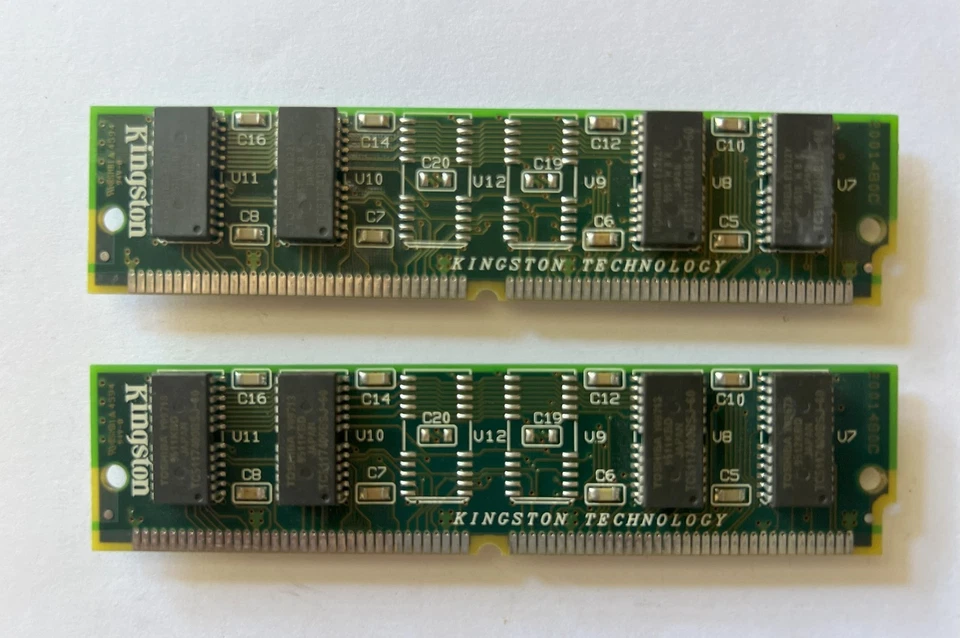 Vantage Toshiba 16MB THM324000BS-60 60ns 72 pines SIM 8 chips RAM Lote de 2 Foto 2 de 2