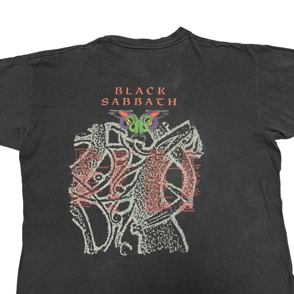 Vintage Black Sabbath Shirt XL 90s Tour Brockum Single
