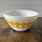 Inspired By Pyrex VINTAGE CHARM Yellow Dot Mixing Bowl Milk Glass 6 Cup 1.4L