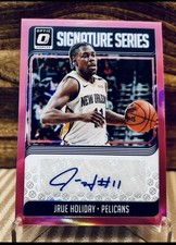 2018-19 Jrue Holiday Donruss Optic Signature Series Auto 10/25 Pink Prizm