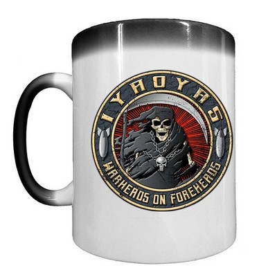 IYAOYAS Warheads on Foreheads Veteran 15oz Ceramic Heat Activated Coffee Mug