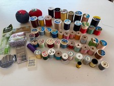 Sewing Thread Spools lot 50 Multiple Brands Assorted Colors  Size Vintage