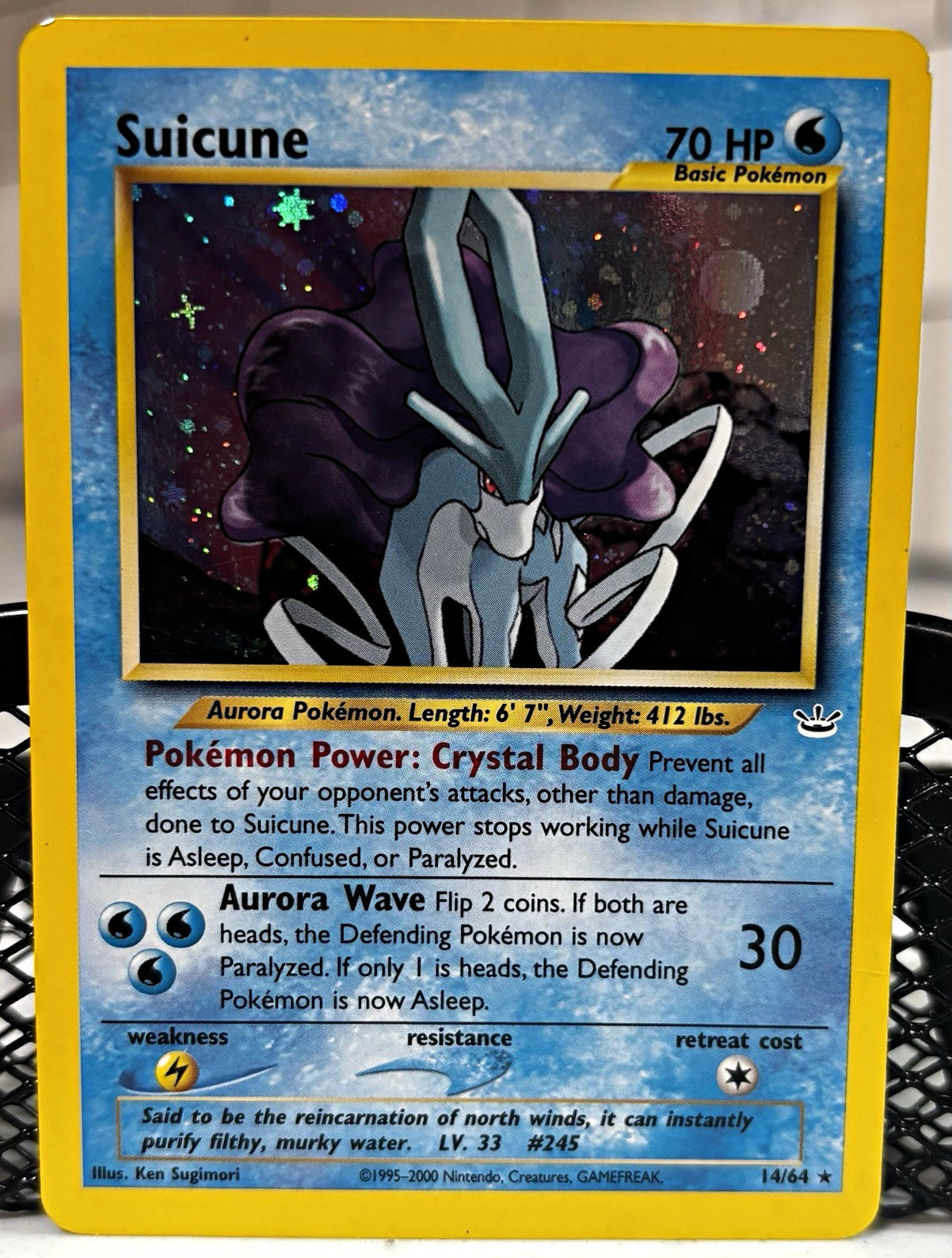 Pokemon 2000 Neo Revelation Suicune Holo Rare 14/64 English LP
