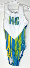 Ozone Youth YL CL Child Large L Gymnastics Leotard NC White Blue Green Yellow