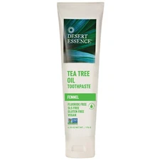 Desert Essence Natural Tea Tree Oil Fennel Toothpaste 6.4 oz Paste