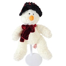 Plush Snowman Stuffed Animal Christmas Winter Decor Soft Toy 10 Inch Holiday