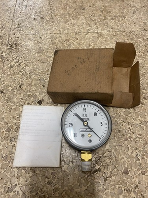 #ad Ashcroft Vacuum Pressure Gauge 0 30 Psi Dial Industrial Instrument 1 4 NPT N.O.S $34.95