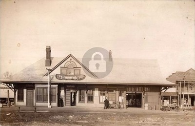 Southern Pines NC Railroad Station Train Depot RPPC Photo Postcard COPY