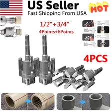 4pcs Integrated Internal & External Pipe Threading-Tool,PVC Pipe Threader Kit