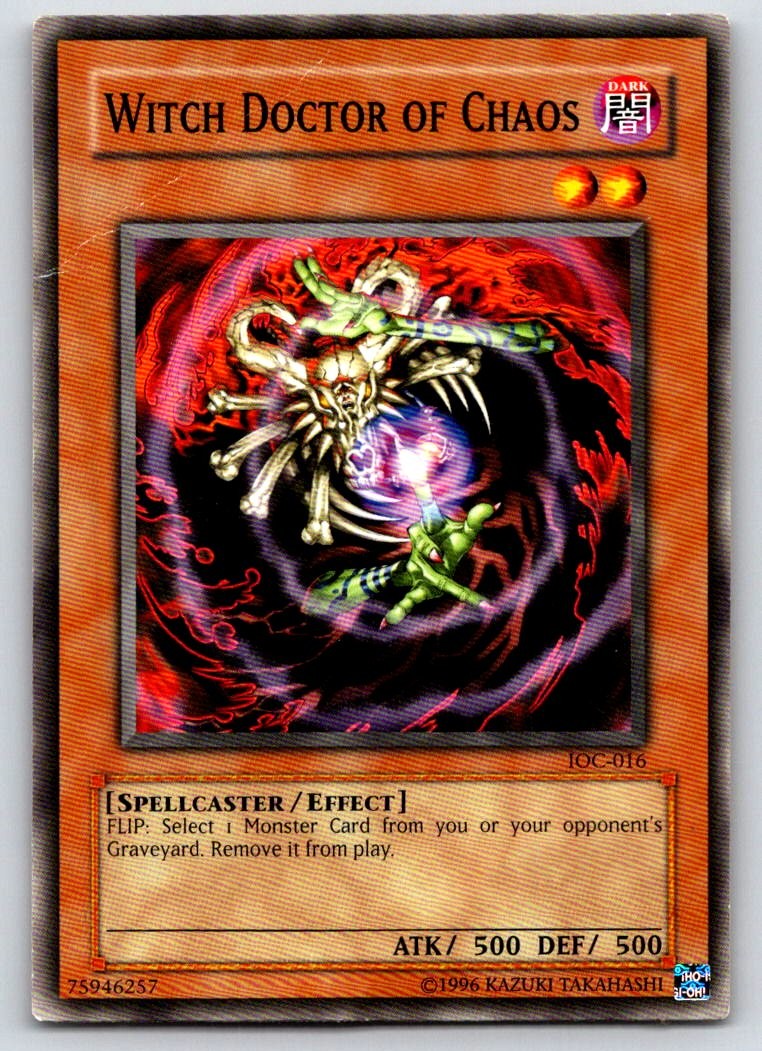 Witch Doctor of Chaos IOC-016 YuGiOh Invasion of Chaos trading card — raw and PSA graded price guide