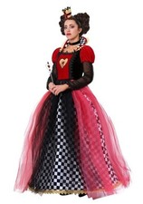 Womens Ravishing Queen of Hearts Costume Size Medium missing choker